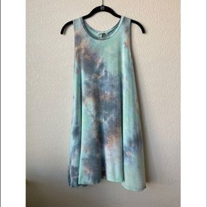 Tye-Dye Sleeveless T-Shirt Dress